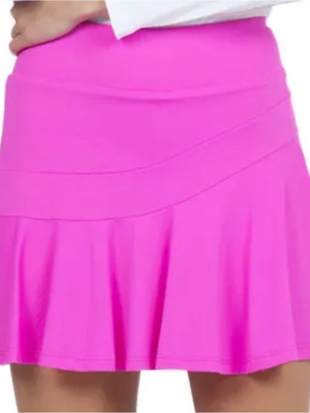 IBKUL Bright Pink Flare Pickleball/Tennis Skort with built in shorts. NWT